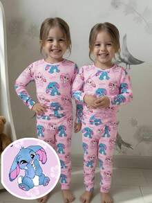 SHEIN 2pcs/Set Young Girl Halloween Pumpkin & Plaid Print Leggings And Long Sleeve T-Shirt - White - View 1