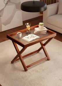 Cirelle 折叠边桌客厅沙发边柜储物托盘边桌移动茶几茶盘户外桌
