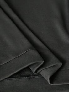 SWAVVY Bộ áo nỉ và quần nỉ trơn màu thường ngày cho nam - Xám - Xem 7