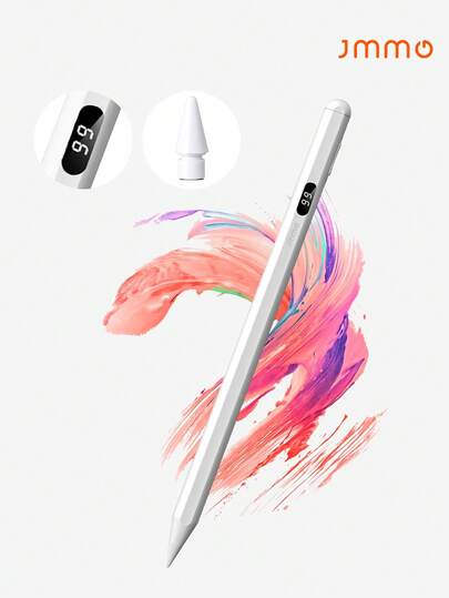 JMMO Caneta para Apple/iPad, Caneta Estilete Capacitiva, Caneta Estilete de Alta Sensibilidade e Precisão Capacitiva Compatível com iPad, Ponta Universal Anti-Toque Falso e Tela Digital Compatível com Tablet Apple 2018 e Versões Posteriores, Acessórios de Telefone