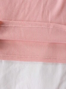 Girls Casual Round Neck Long Sleeve Top And Loose Fit Pants Pajama Set Winter Young Girls Sets Girl Sleep Wear Pajamas Set Two Piece 2pcs Set Toddler Girls Young Girl Cute Sets Sleep Wear Kids Girls Unisex Long Pajama Sets Kids Loungewear Girls Comfy Set - Pink - View 7