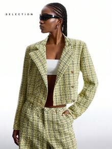 LYSMO 2025 New Arrive Minimalism Winter Women's Fashionable And Elegant Commuter Cropped Jacket