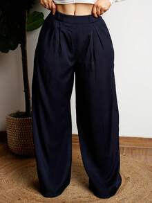 Lupita Cardoza Nuevos pantalones culotte de talle alto color beige liso, ideales para primavera y verano. Combinan bien con un cinturón vintage. Estilo elegante apto para uso diario, trabajo, temporada de graduación, festivales de música vintage, Derby, Día de la Independencia