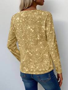 EMERY ROSE Tiệc tùng, Áo thun dài tay, Phụ nữ mùa thu, Chị gái, Xu hướng hiện nay, Áo thời trang, Áo thun dài tay thẩm mỹ, Quà tặng cho chị gái, Quà tặng cho mẹ, Áo thun thời trang tối giản thường ngày - Nhiều màu - Xem 2