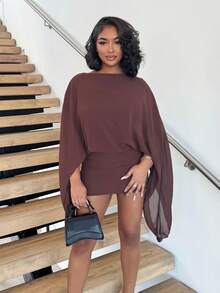 Alexandranx Đầm ngắn tay cổ thuyền đi nghỉ hè dáng suông dài Boho thanh lịch ngày lễ dễ thương gợi cảm kỳ nghỉ lễ hội Ibiza hòa nhạc rave mùa thu khách dự tiệc cưới, thanh lịch, sinh nhật, đêm đi chơi, đêm hẹn hò tiệc Halloween mùa thu - màu nâu - Xem 1