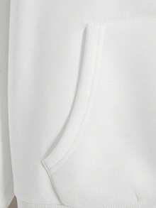Adecuado para ropa de abrigo, otoño/invierno, otoño, temporada de vuelta al colegio, diseño gráfico, diseño de letras, de moda y versátil, imprescindible para mujeres, sudadera de mujer - Blanco - Ver 8