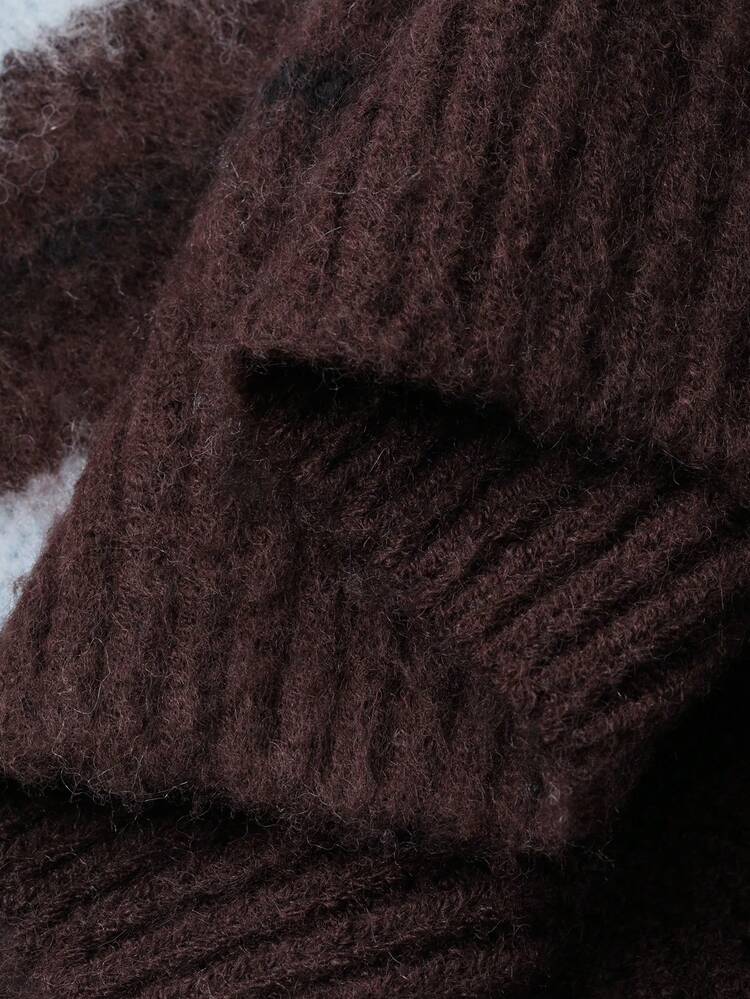 Women's Casual Colorblock Striped Turtleneck Sweater, Winter Y2k