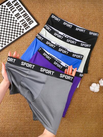 Velminro Herrboxershorts med bokstavsrem i midjan, casual