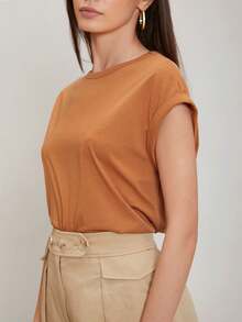 MOTF PREMIUM MODAL BATWING SLEEVE T-SHIRT - Orange - View 6