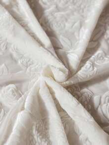 Revavyn Váy đuôi cá in họa tiết hoa hồng co giãn cao, cổ lông giả có thể tháo rời, không tay, chất liệu vải cháy nắng, thích hợp cho tiệc tối - trắng - Xem 7