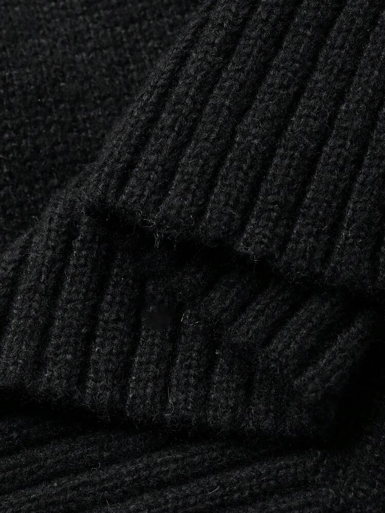 Tween Girls Round Neck Casual Bow Knit Sweater, Korean Style, Autumn/Winter