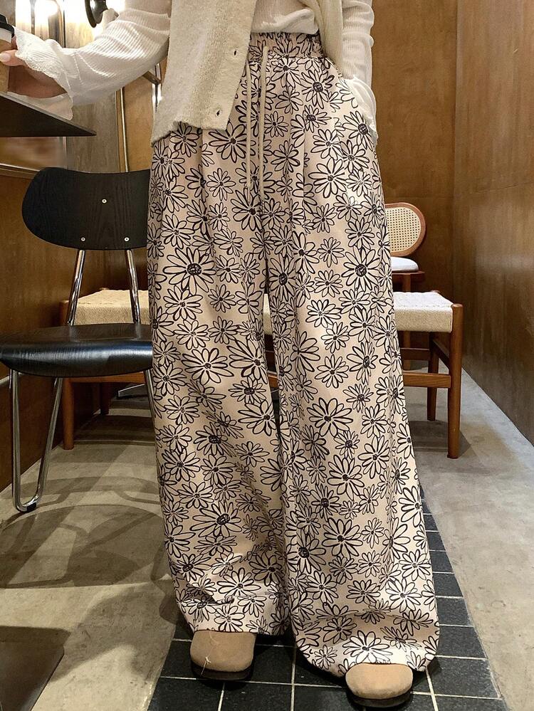Women's Casual Floral All-Over Print Loose Fit Streetwear Pants Vacation