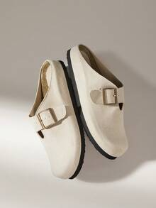 Solecia Mules casuales con diseño de hebilla para mujer - Albaricoque - Ver 6