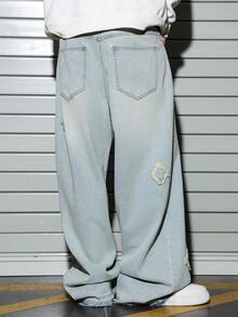 Manfinity EMRG Men's Fashionable Loose Fit Pocketed Denim Jeans