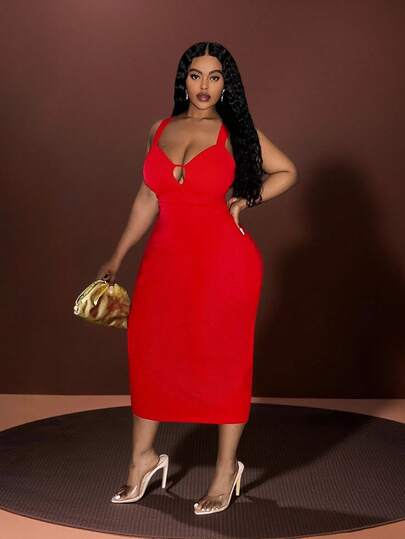 Veslaya New Bohemian Style Maxi Dress, Suitable For Easter, Western, Beach, Boho, Festival, Vintage, Country Music, Outing, Fairy, Holiday, Airport, Tropical Vacation, Spring/Summer, Elegant & Commute & Party & Club & Backless Bowknot Decor Bodycon Valentine's Day Party Midi Dress - Red Red Dress With Bow In Back Open Back Red Dress Red Bow Dress Red Dress With Open Back Red Cocktail Dress