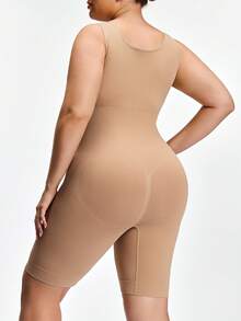 SHAPORA Pantaloni scurți modelatori de culoare solidă pentru femei, mărime plus, body modelator, control al abdomenului, talie, cinturon, ridicător de fese, fără sudură, poate fi purtat îmbrăcăminte exterioară