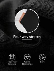 Flexra 女士低腰简约休闲牛仔裤，日常穿着 - 黑色 - 查看 8