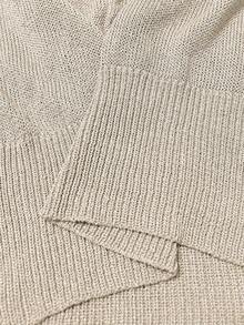 Vibekara 优雅简约V领镂空针织修身毛衣连衣裙 - 卡其色 - 查看 7