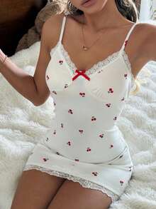 CottageSlumber Váy ren hoa lãng mạn dành cho nữ - trắng - Xem 5