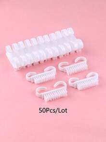 10/50支装小号黑色美甲刷 指甲除尘刷 多功能细节刷 适用于美甲、修脚、化妆、工艺绘画 专业沙龙家用DIY美容工具套装 - 彩色 - 查看 12