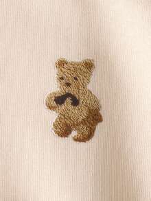 Tween Girl Casual Street Leopard Fluffy Hat, Five-Pointed Star & Leopard Print Pattern, Suitable For Street Style, Hooded Sweatshirt - Apricot - View 6