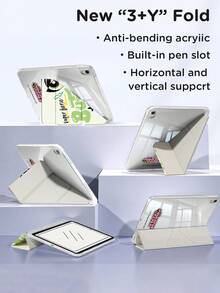 THE POWERPUFF GIRLS X SHEIN Cute Cartoon Girl Pattern Graphic Pad Case, High-End Texture,Features A 3+Y Folding , Auto Wake/Sleep Function, And A Built-In Pencil Holder, Shockproof And Fashionable Pad Case,Compatible With Galaxy Tab A9 Plus ,IPad (A16) 11th Generation 11 Inch 2025,Ipad 9th Gen (10.2-Inch)