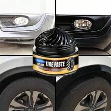 1 pieza Cera para neumáticos Protector de larga duración, pasta renovadora y de eliminación de arañazos para piezas de plástico del automóvil - Negro - Ver 3