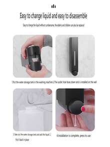 1 420ml Wall-Mounted High-Grade Soap Dispenser With Single Head, Double Head And Three Heads - Silver - View 13