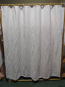 1件浴帘，米色亚麻质感面料，速干布，保护浴室隐私，装饰家居浴室，秋季装饰，浴室配件，返校季 - 米色 - 查看 17