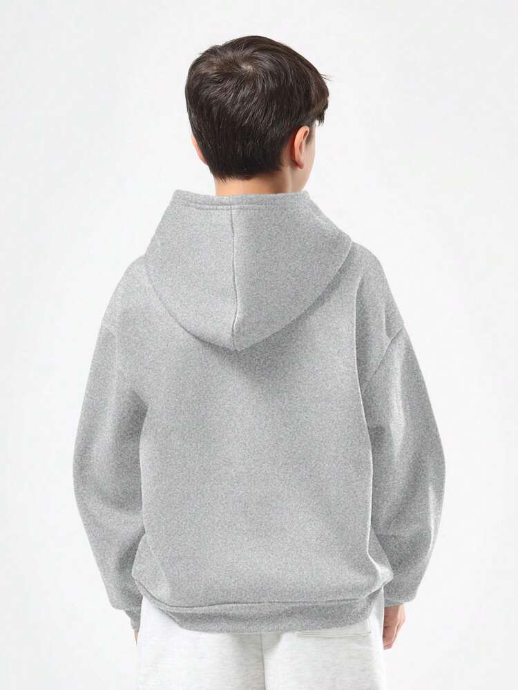 Pullover Hoodie With Letter Print