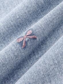 Sparklyn Quần jeans ống đứng thêu nơ cho bé gái tuổi teen - Rửa nhẹ - Xem 6