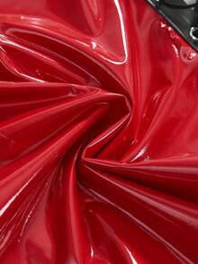 2 sztuki/zestaw kostiumu damskiego (body i nakrycie głowy) - Czerwony - Zobacz 4