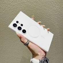 1 غطاء هاتف فاخر مغناطيسي متوافق مع Galaxy A56 A36 A26 A16 A06 S25 Ultra S24 Ultra S23 Ultra S24 ناعم مقاوم للغبار بشبكة معدنية طلاء Galaxy S25ULTRA شفط مغناطيسي لاسلكي A55 مجموعة A17 غطاء TPU هدية عيد الميلاد - أبيض - مشاهدة 4