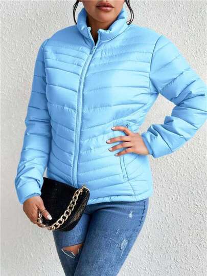 Abrigo de algodón de mujer de manga larga abrigo de invierno