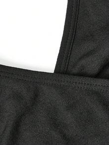 Moonlight&Mama 1pc Women Plus Size & Maternity Minimalist Solid Color High-Quality & High-Value Nursing Bra - Black - View 3