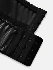 SHEIN Abito da lingerie aderente con corpetto con ferretto, pizzo e inserti traforati, serie Charm per taglie comode, con perizoma incluso - nero - Visualizzare 7