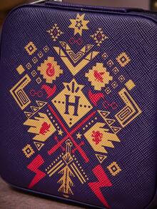 HARRY POTTER X SHEIN Hộp đựng trang sức họa tiết bốn ngôi nhà màu tím dành cho nữ - Màu tím - Xem 2