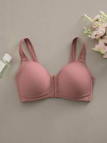 NudeFit Front Closure Women's Padded Camisole, Easy To Wear - Dusty Pink - View 6