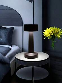 1PC Rechargeable Crystal Desk Lamp, LED Vintage Table Lamp, Wireless LED Lamp For Outdoor Camping Atmosphere Night Light, Desk Lamp, Reading Light, Stall, Bar Decor, Bedside Lamp, USB Charging, 3-Color Dimming Touch, Suitable For Indoor And Outdoor - Multicolor - View 3