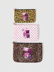 Teletubbies X ROMWE Cute Cartoon Graphic Large Capacity Portable Cosmetic Bag - Multicolor - View 1