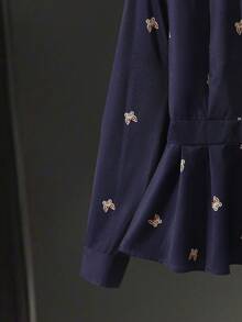 GlowEve Women's Casual Butterfly Print Shirt, Autumn