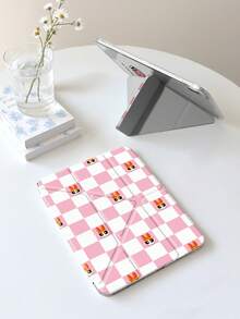 THE POWERPUFF GIRLS X SHEIN 可爱卡通女孩图案平板电脑保护套，高端质感，支持3+Y折叠，具备自动唤醒/睡眠功能和内置笔槽，防震时尚，兼容Galaxy Tab A9 Plus、iPad 10代、iPad Pro 2020 11英寸、iPad 7/8/9代。 - 彩色 - 查看 1