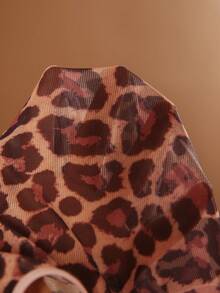 Sexy 2-teiliges Set: Süß, wild, modischer Kontrast-Farben-Tierdruck-Spitzen-Patchwork-Trägerkleid + String-Dessous - Verschiedenfarbig - Übersicht 8