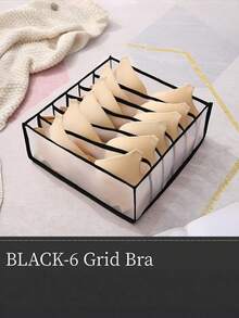 Caja de almacenamiento plegable y dividida, organizador de ropa interior para sostenes, bragas, calcetines, color aleatorio - Multicolor - Ver 8