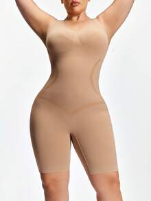 SHAPORA Pantaloni scurți modelatori de culoare solidă pentru femei, mărime plus, body modelator, control al abdomenului, talie, cinturon, ridicător de fese, fără sudură, poate fi purtat îmbrăcăminte exterioară