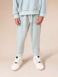 SUMWON Weicher Minz Kapuzenpullover und Jogginghose Set mit Kapuze, elastischem Bund und gerippten Bündchen, bequemes Outfit für lässige, entspannte Wochenendtragen und Urlaub - Grün - Übersicht 4