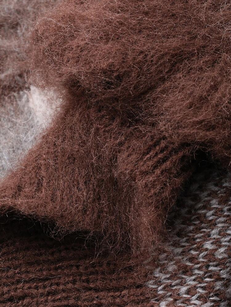 Toddler Boys' Plaid Crew Neck Knit Long Sleeve Sweater, Autumn/Winter