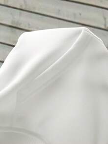 Manfinity Dauomo Men's Letter Print Casual Loose Fit Pullover Pullover Sweatshirt Sweatshirt - White - View 6