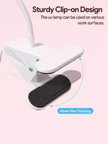 Teckwe Lámpara LED UV para secar esmalte de uñas de gel, lámpara de uñas mini USB flexible con clip para escritorio, secador de uñas portátil, herramienta de salón de uñas, pequeña lámpara de manicura con clip, flexible, luz con abrazadera para cabecera de cama - Multicolor - Ver 6