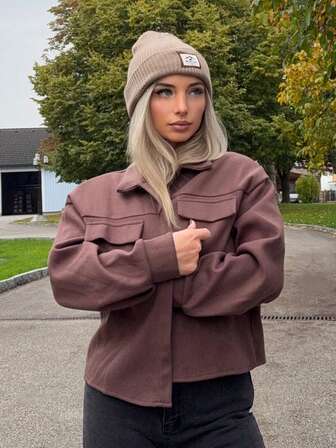 Jeta Ari Mångsidig stickad mössa med etikett för kvinnor